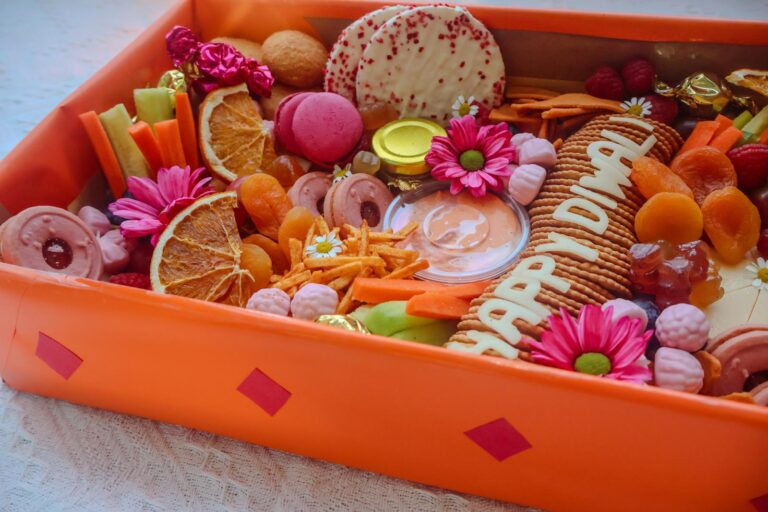 Custom Pink and Orange Box Decoration